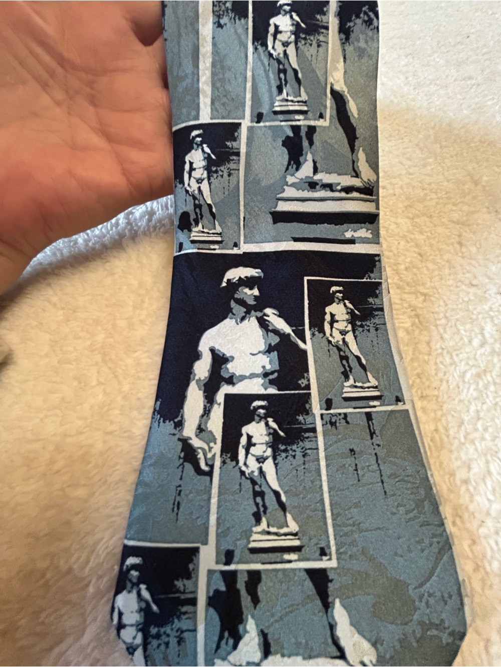 🎁3 for $30 - Michelangelo Statue Necktie